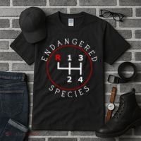 Endangered Species Manual Gearbox Stick Shift 4 Speed 1320 Tall T-Shirt thumb 3