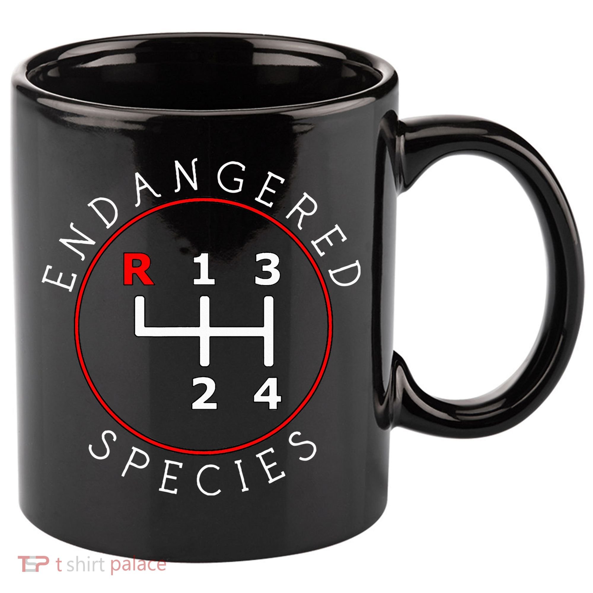 Endangered Species Manual Gearbox Stick Shift 4 Speed 1320 11oz C Handle Ceramic Mug