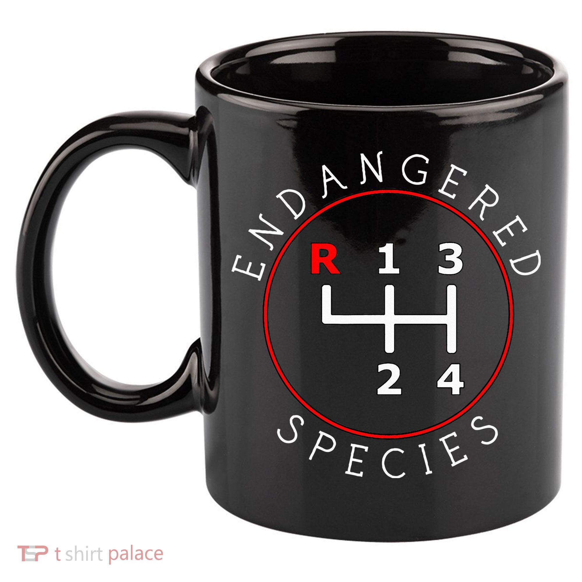 Endangered Species Manual Gearbox Stick Shift 4 Speed 1320 11oz C Handle Ceramic Mug