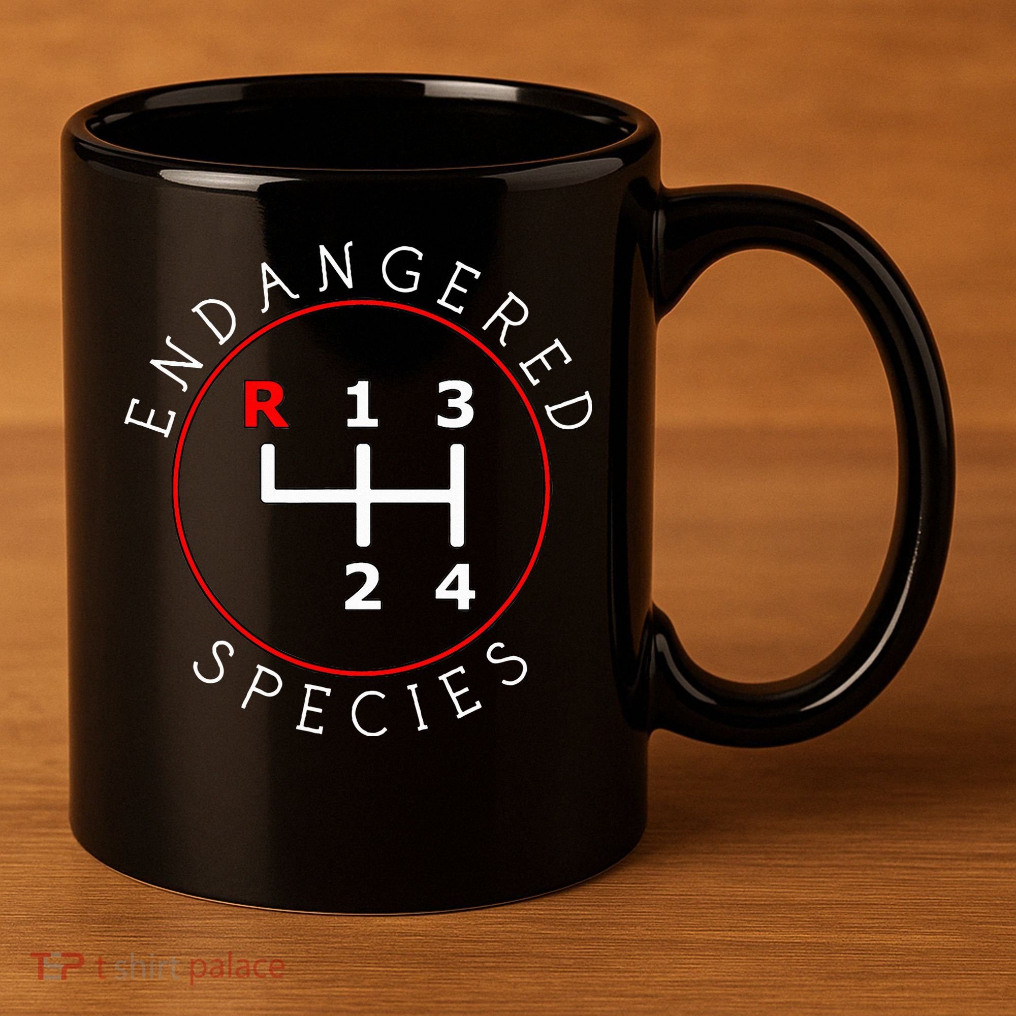 Endangered Species Manual Gearbox Stick Shift 4 Speed 1320 11oz C Handle Ceramic Mug
