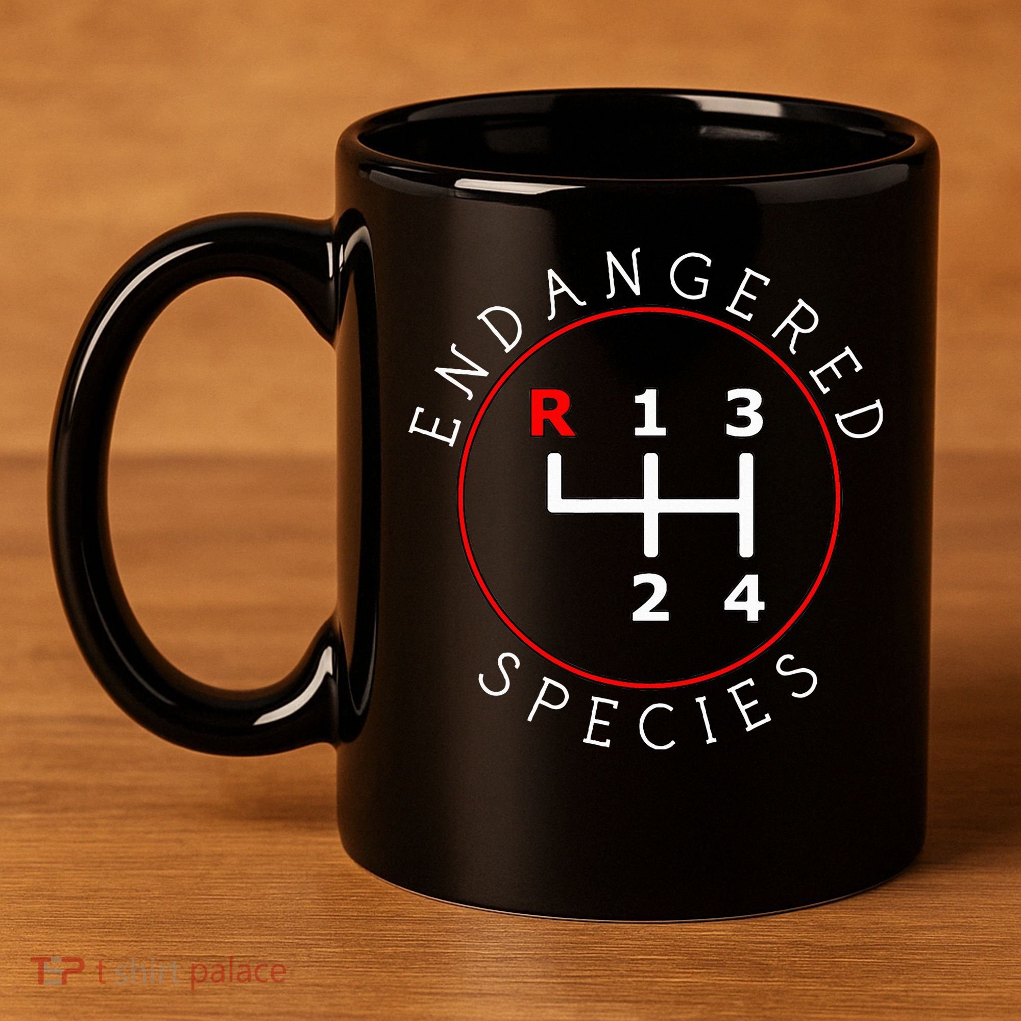Endangered Species Manual Gearbox Stick Shift 4 Speed 1320 11oz C Handle Ceramic Mug