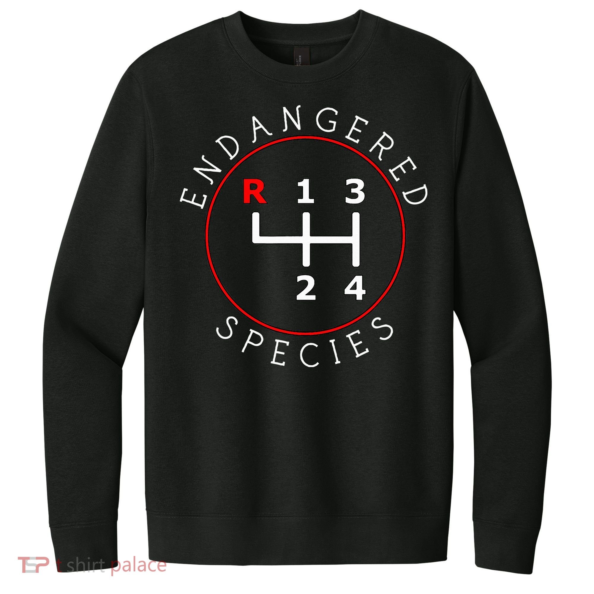 Endangered Species Manual Gearbox Stick Shift 4 Speed 1320 V.I.T. Fleece Crew Sweatshirt