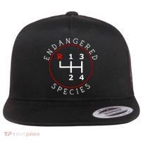 Endangered Species Manual Gearbox Stick Shift 4 Speed 1320 Flat Bill Trucker Hat thumb 0
