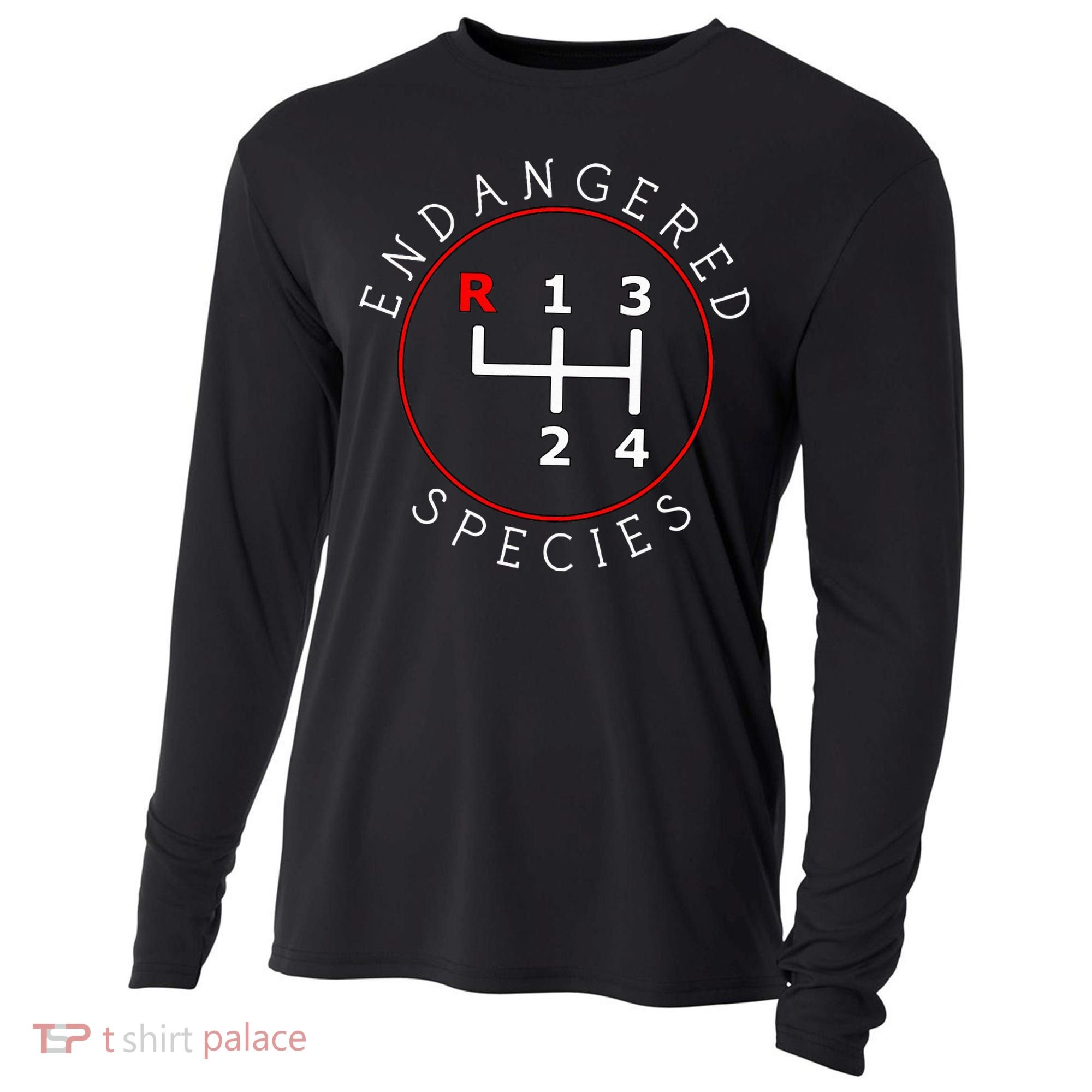 Endangered Species Manual Gearbox Stick Shift 4 Speed 1320 Cooling Performance Long Sleeve Crew