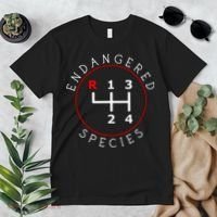 Endangered Species Manual Gearbox Stick Shift 4 Speed 1320 Premium T-Shirt thumb 2