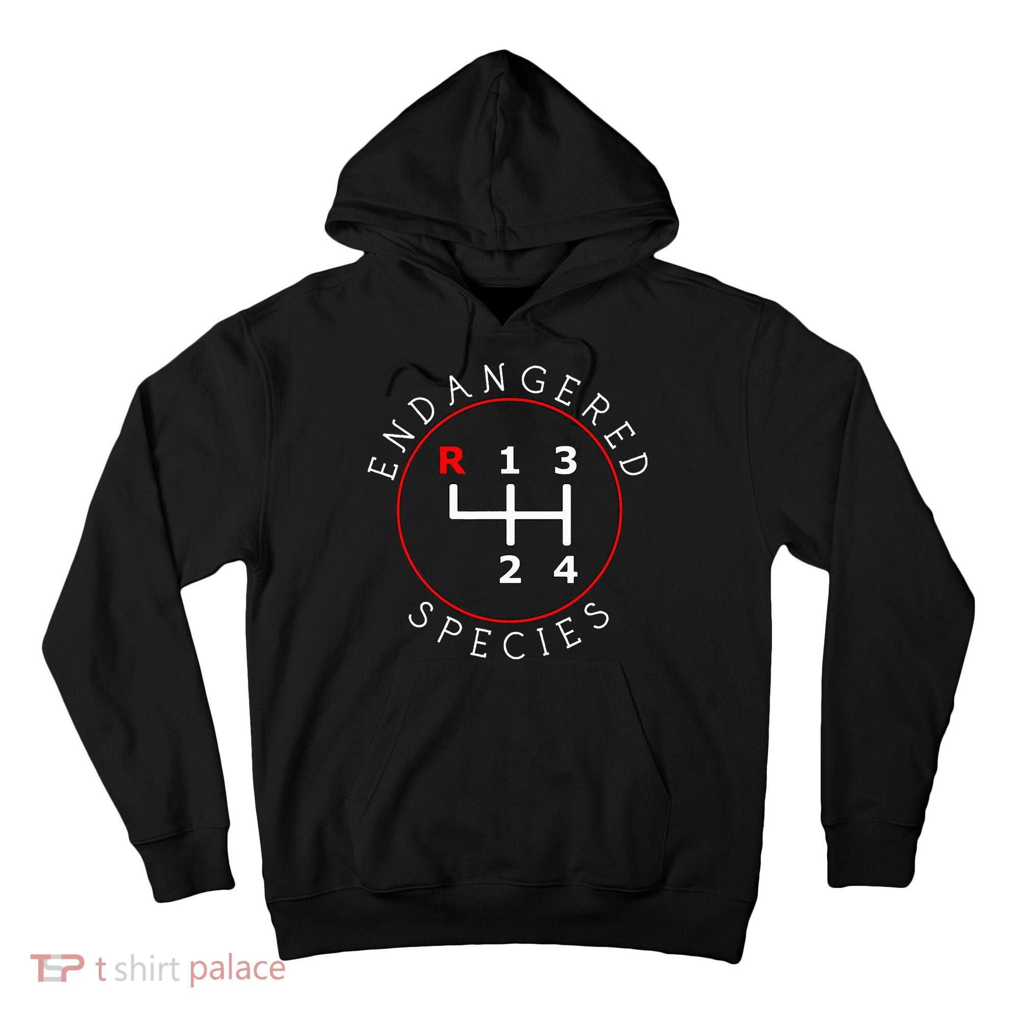 Endangered Species Manual Gearbox Stick Shift 4 Speed 1320 Tall Hoodie