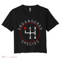 Endangered Species Manual Gearbox Stick Shift 4 Speed 1320 Women's Crop Top Tee thumb 0