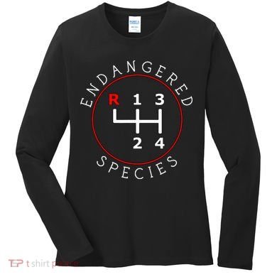 Endangered Species Manual Gearbox Stick Shift 4 Speed 1320 Women's Long Sleeve Shirt