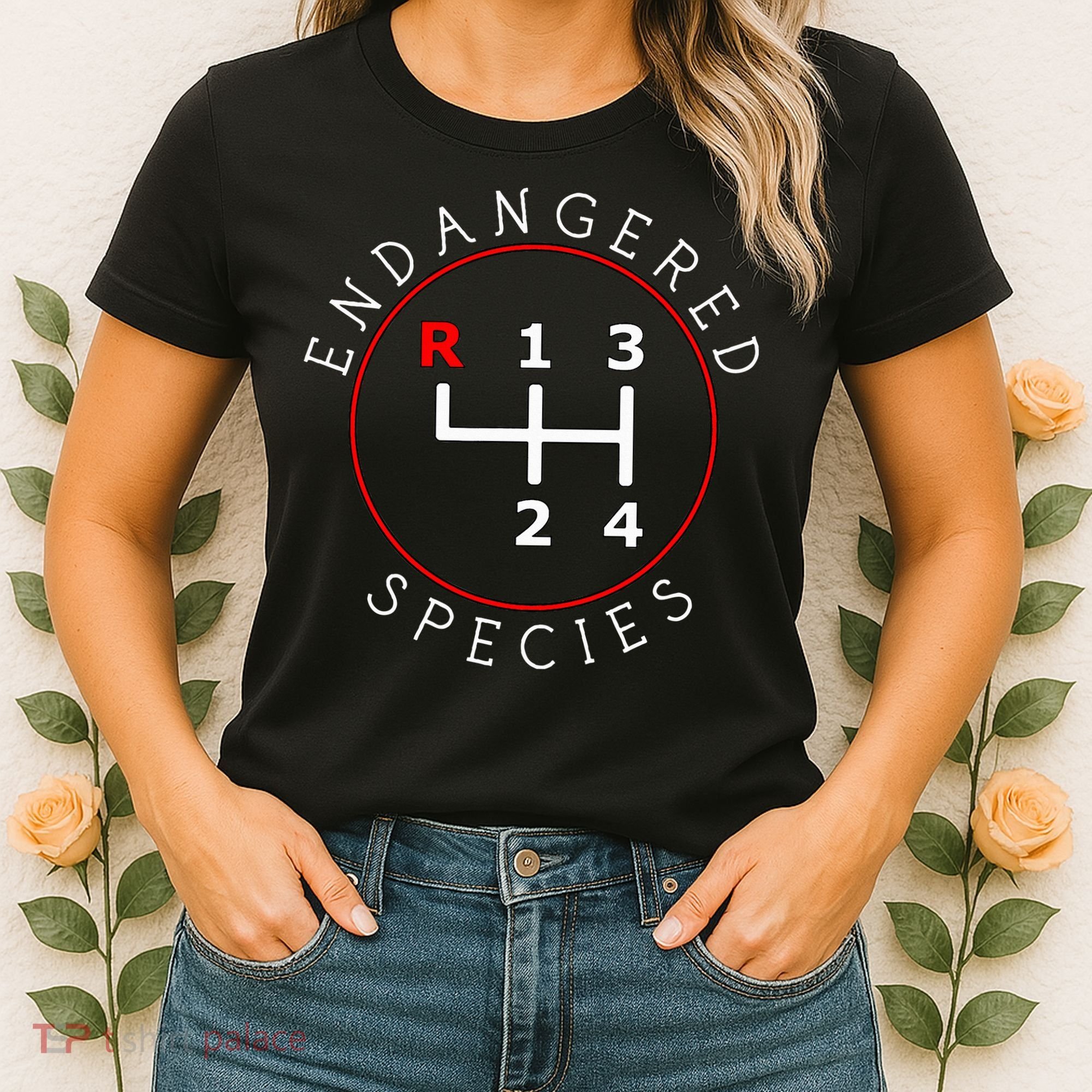 Endangered Species Manual Gearbox Stick Shift 4 Speed 1320 Women's T-Shirt