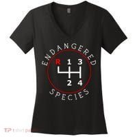 Endangered Species Manual Gearbox Stick Shift 4 Speed 1320 Women's V-Neck T-Shirt thumb 0