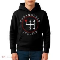 Endangered Species Manual Gearbox Stick Shift 4 Speed 1320 Kids Hoodie thumb 4