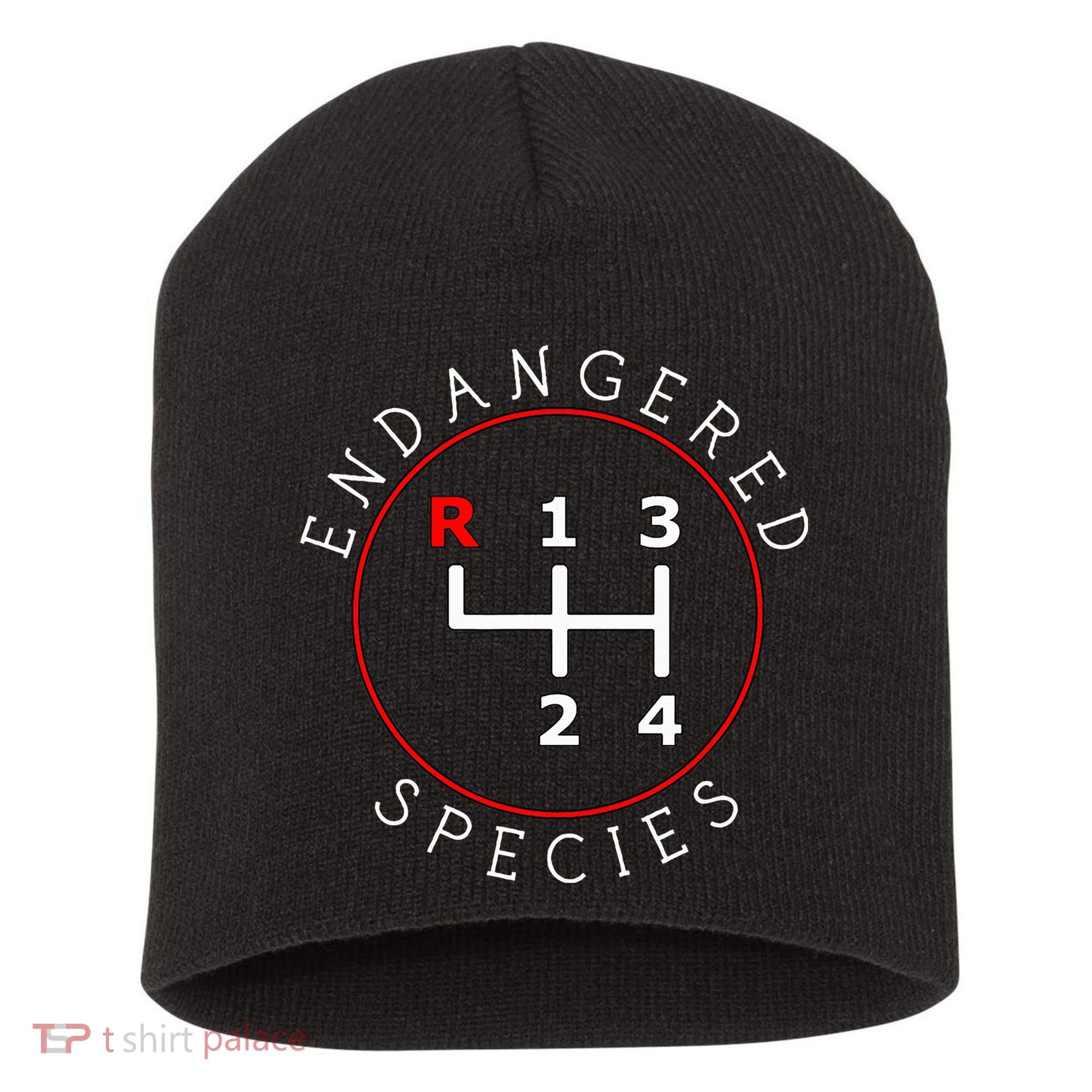 Endangered Species Manual Gearbox Stick Shift 4 Speed 1320 Short Acrylic Beanie