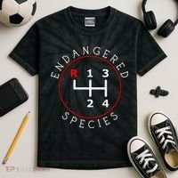 Endangered Species Manual Gearbox Stick Shift 4 Speed 1320 Kids Tie-Dye T-Shirt thumb 2