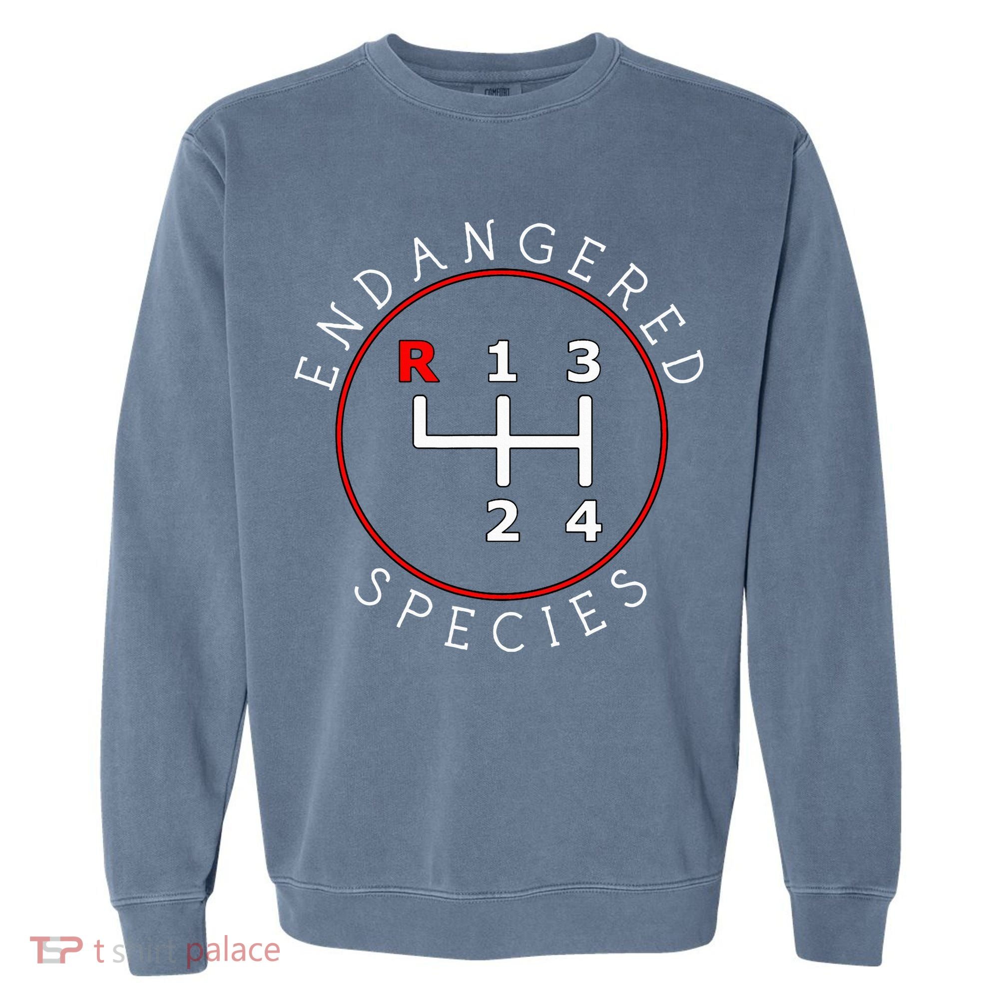 Endangered Species Manual Gearbox Stick Shift 4 Speed 1320 Garment-Dyed Sweatshirt