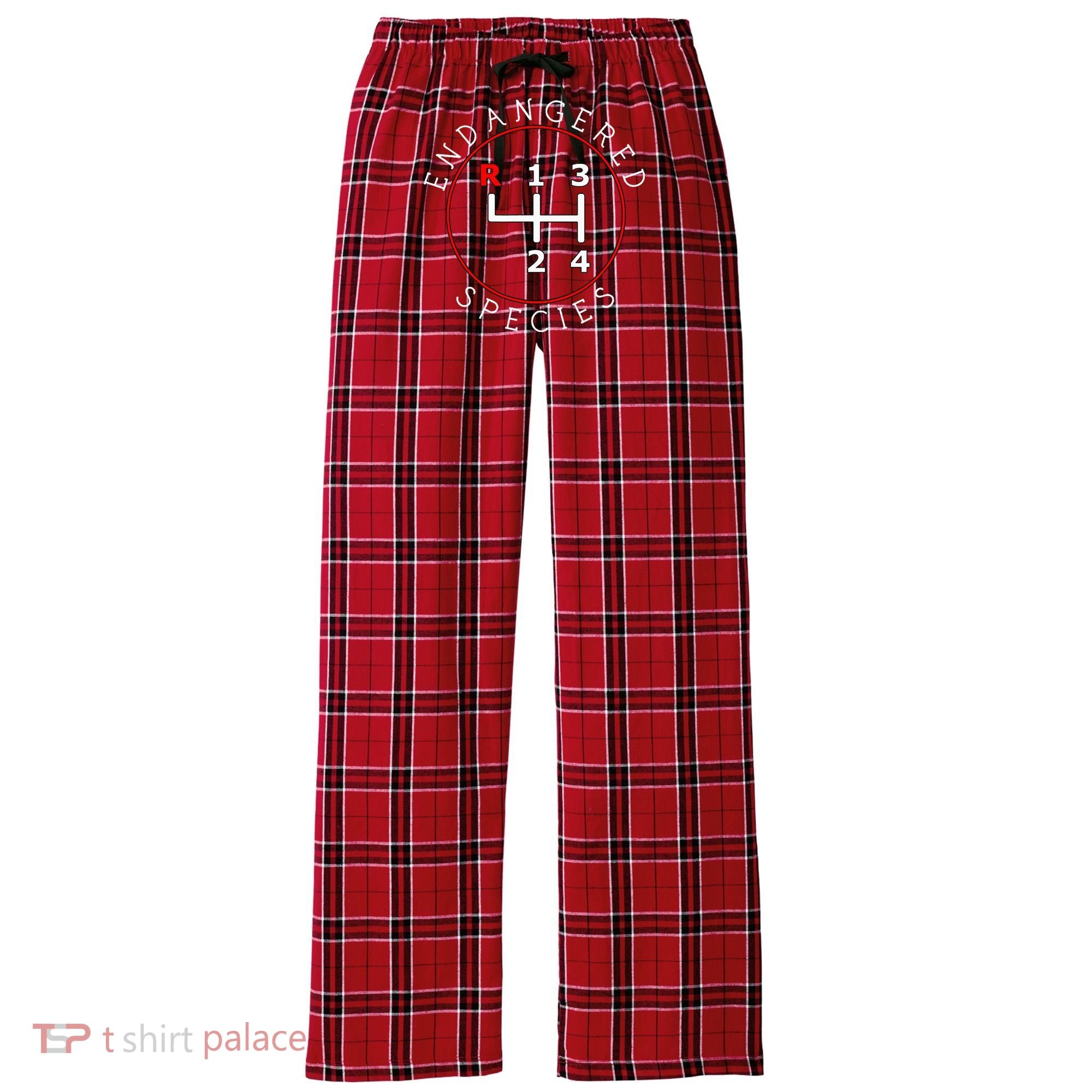 Endangered Species Manual Gearbox Stick Shift 4 Speed 1320 Women's Flannel Plaid Pajama Pants