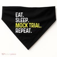 Eat Sleep Mock Trial Repeat Funny Lawyer Gift USA-Made Doggie Bandana thumb 0