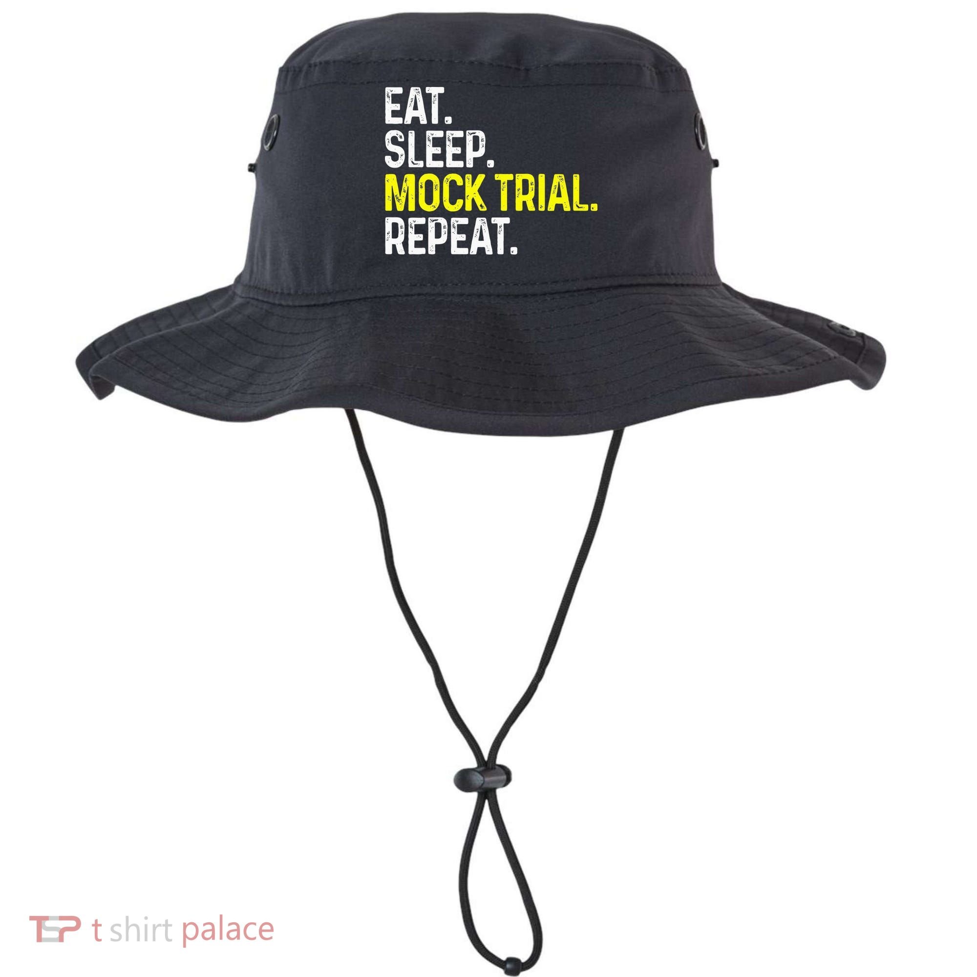 Eat Sleep Mock Trial Repeat Funny Lawyer Gift Bucket Hat