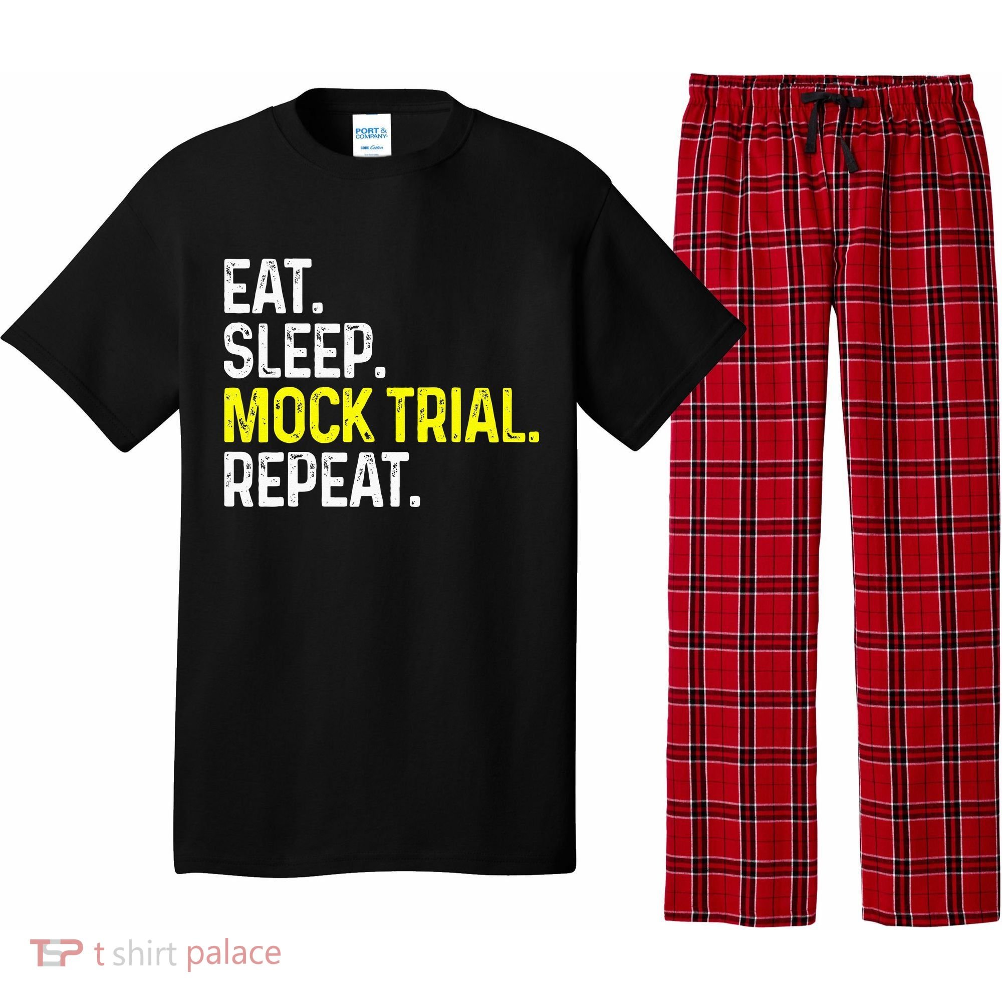 Eat Sleep Mock Trial Repeat Funny Lawyer Gift Pajama Set