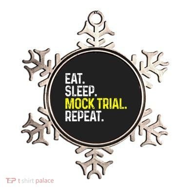 Eat Sleep Mock Trial Repeat Funny Lawyer Gift Ornament
