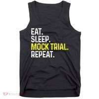 Eat Sleep Mock Trial Repeat Funny Lawyer Gift Tank Top thumb 0
