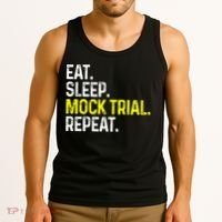 Eat Sleep Mock Trial Repeat Funny Lawyer Gift Tank Top thumb 3