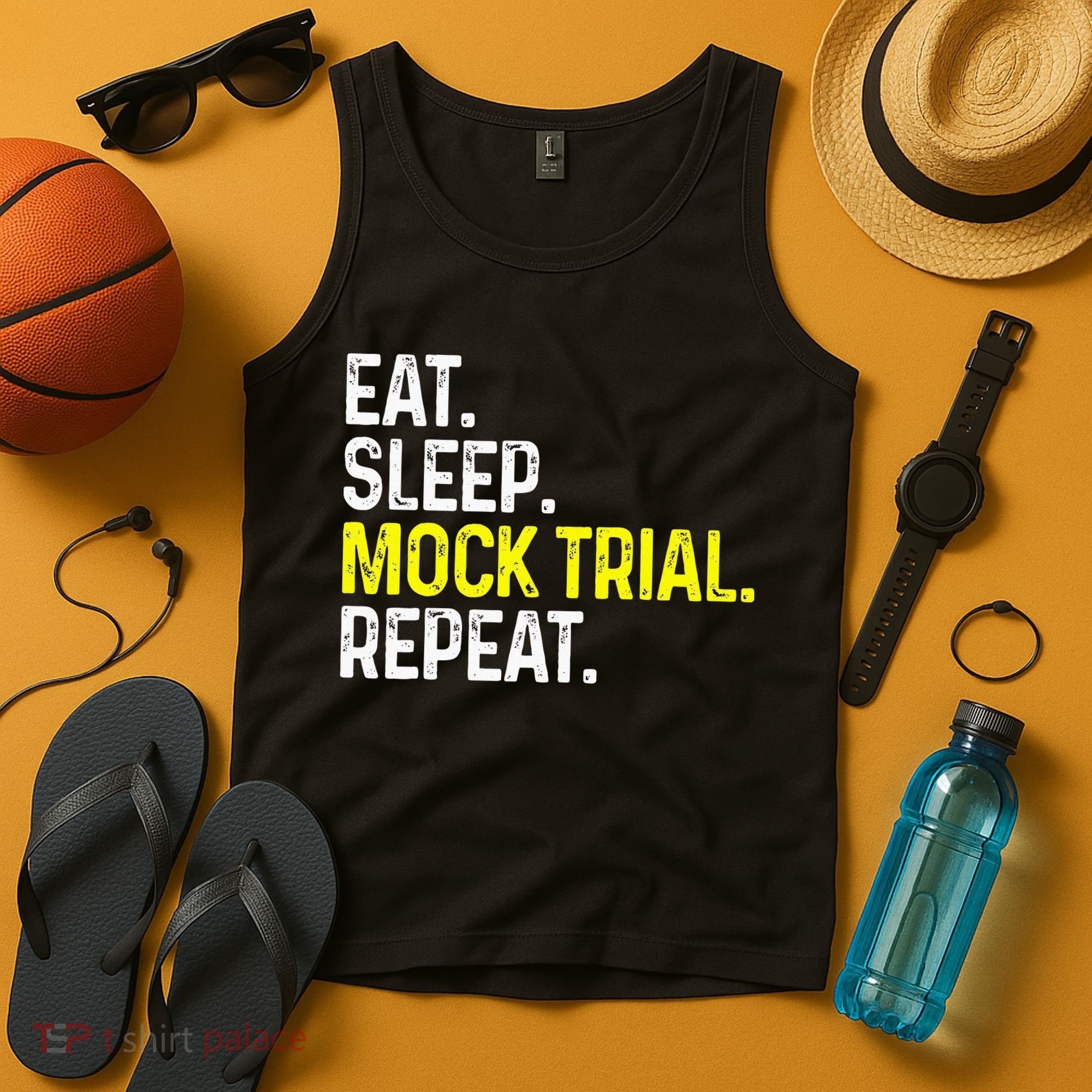 Eat Sleep Mock Trial Repeat Funny Lawyer Gift Tank Top