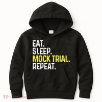 Eat Sleep Mock Trial Repeat Funny Lawyer Gift Kids Hoodie thumb 0