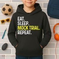 Eat Sleep Mock Trial Repeat Funny Lawyer Gift Kids Hoodie thumb 2