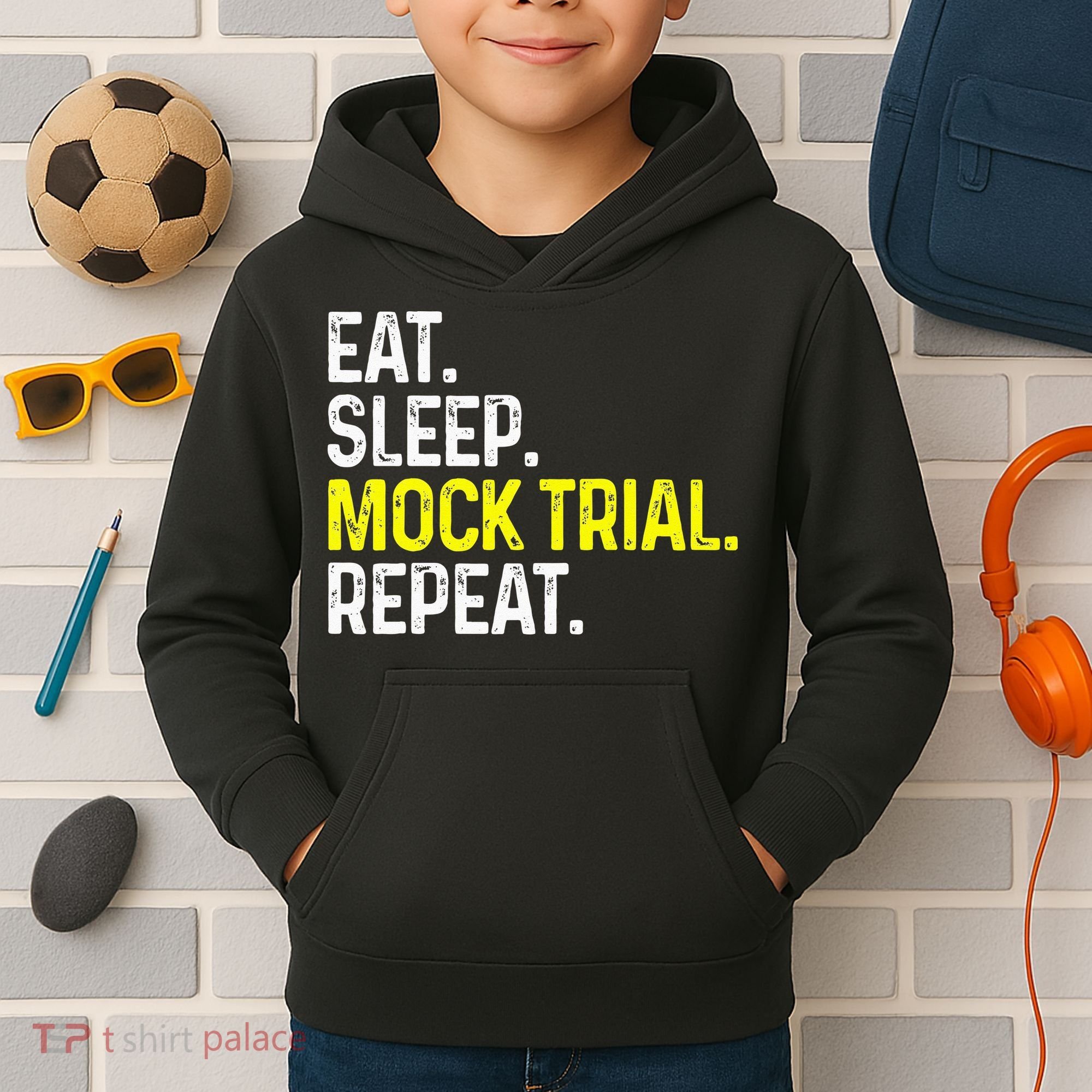 Eat Sleep Mock Trial Repeat Funny Lawyer Gift Kids Hoodie