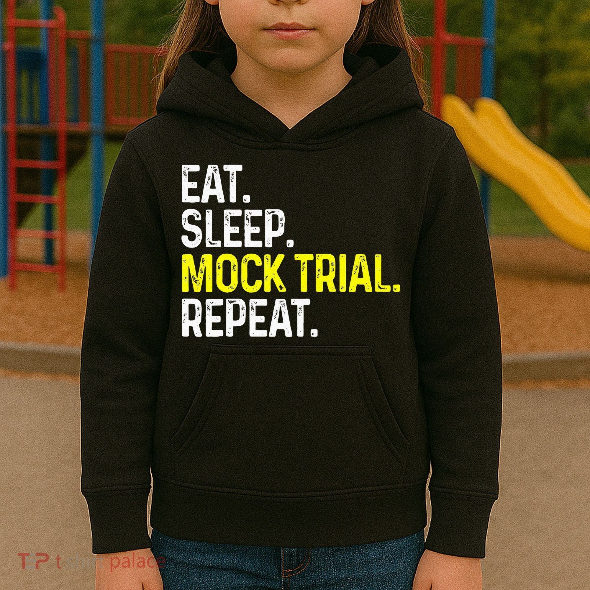 Eat Sleep Mock Trial Repeat Funny Lawyer Gift Kids Hoodie