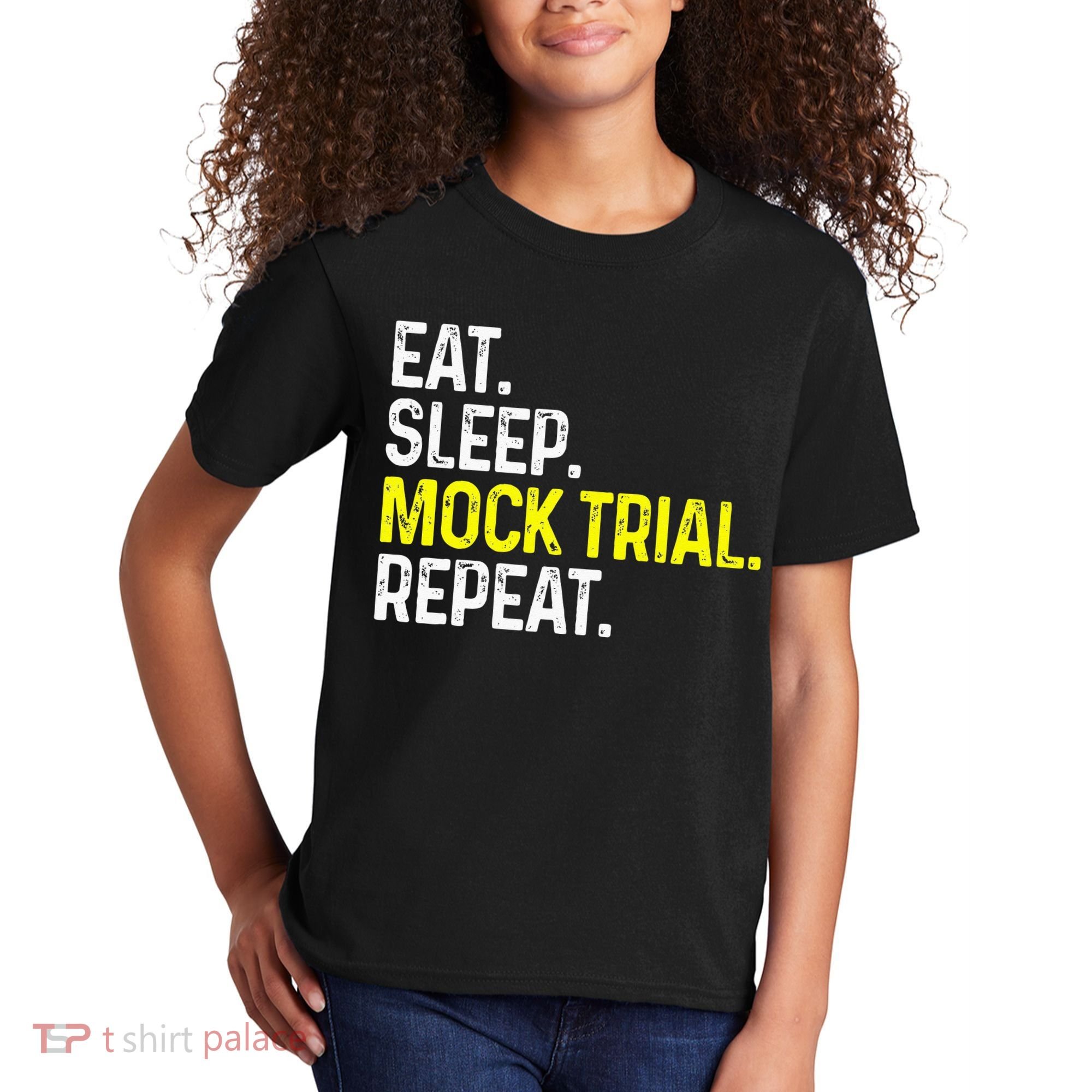 Eat Sleep Mock Trial Repeat Funny Lawyer Gift Kids T-Shirt