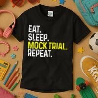 Eat Sleep Mock Trial Repeat Funny Lawyer Gift Kids T-Shirt thumb 3