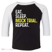 Eat Sleep Mock Trial Repeat Funny Lawyer Gift Toddler Fine Jersey T-Shirt thumb 0