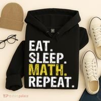 Eat Sleep Math Repeat Mathematics Gift Meaningful Gift Hoodie thumb 4