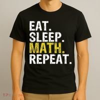 Eat Sleep Math Repeat Mathematics Gift Meaningful Gift T-Shirt thumb 3