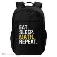 Eat Sleep Math Repeat Mathematics Gift Meaningful Gift Backpack thumb 0