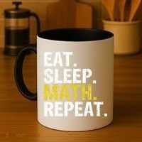 Eat Sleep Math Repeat Mathematics Gift Meaningful Gift Coffee Mug thumb 4