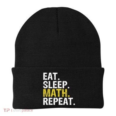 Eat Sleep Math Repeat Mathematics Gift Meaningful Gift Beanie