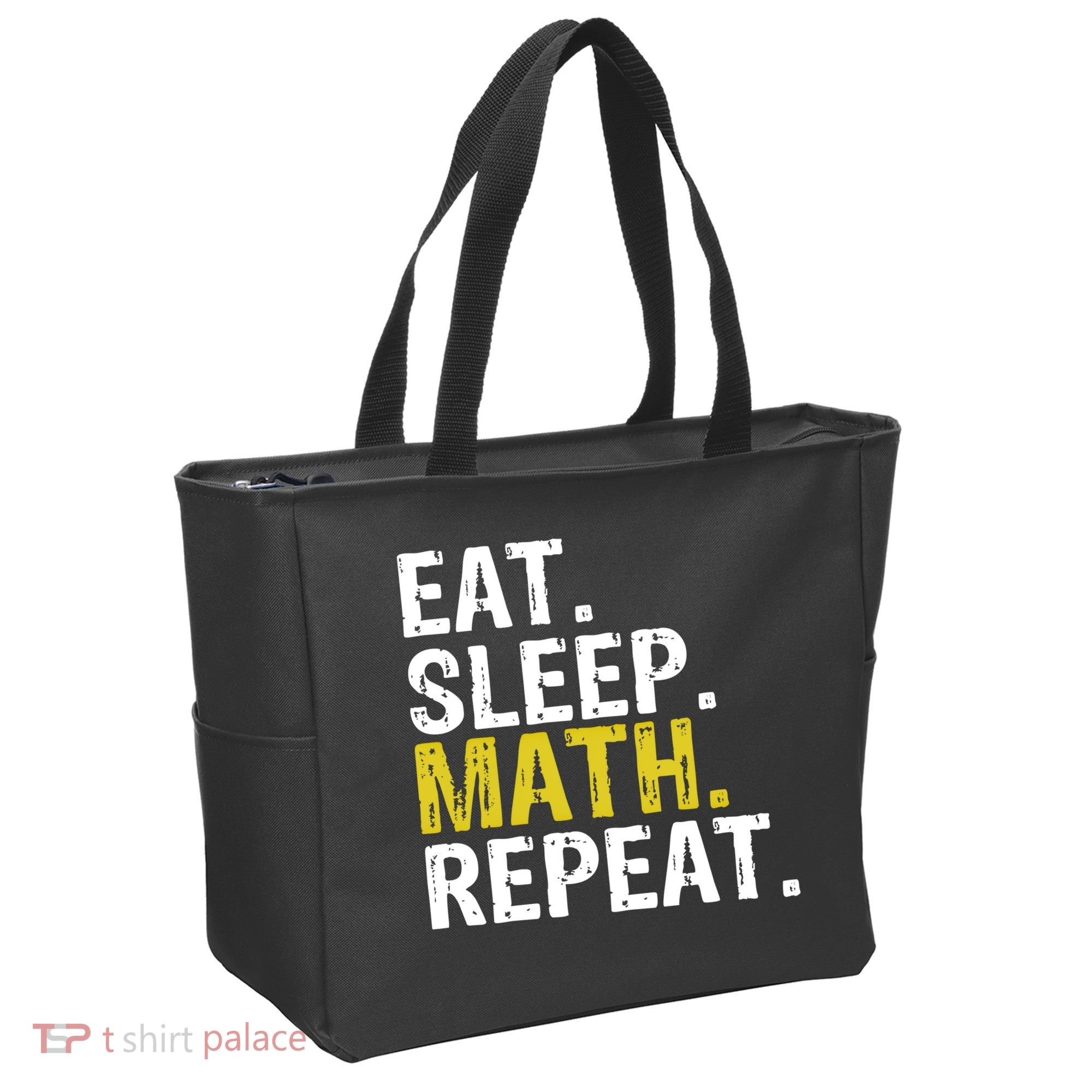 Eat Sleep Math Repeat Mathematics Gift Meaningful Gift Tote Bag
