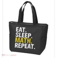 Eat Sleep Math Repeat Mathematics Gift Meaningful Gift Tote Bag thumb 3