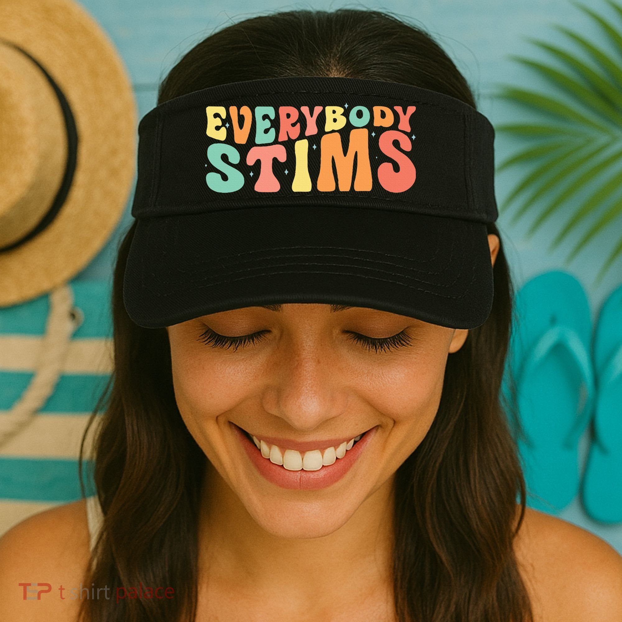 Everybody Stims Neurodiversity Acceptance SPED Teacher  Visor