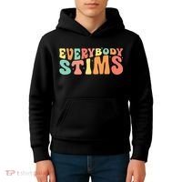 Everybody Stims Neurodiversity Acceptance SPED Teacher  Kids Hoodie thumb 4
