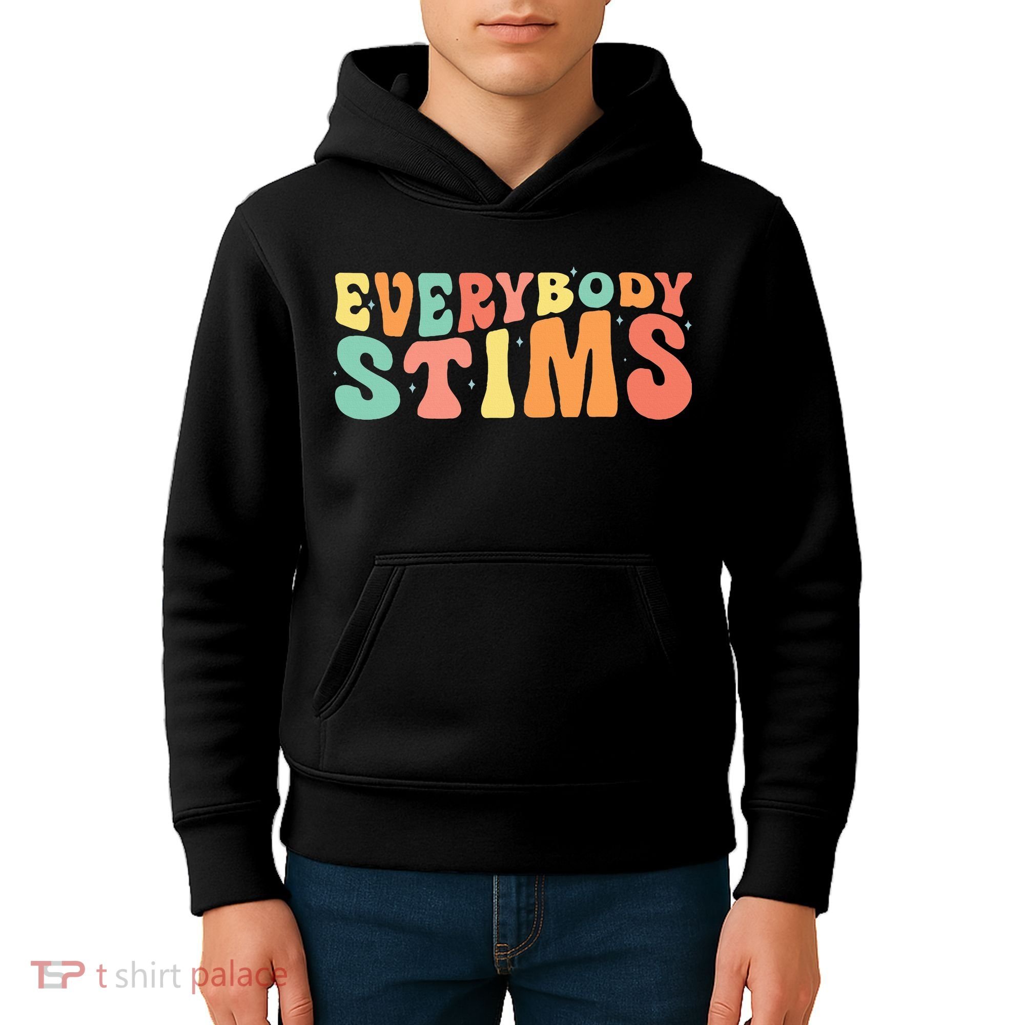 Everybody Stims Neurodiversity Acceptance SPED Teacher  Kids Hoodie