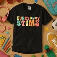 Everybody Stims Neurodiversity Acceptance SPED Teacher  Kids T-Shirt thumb 3
