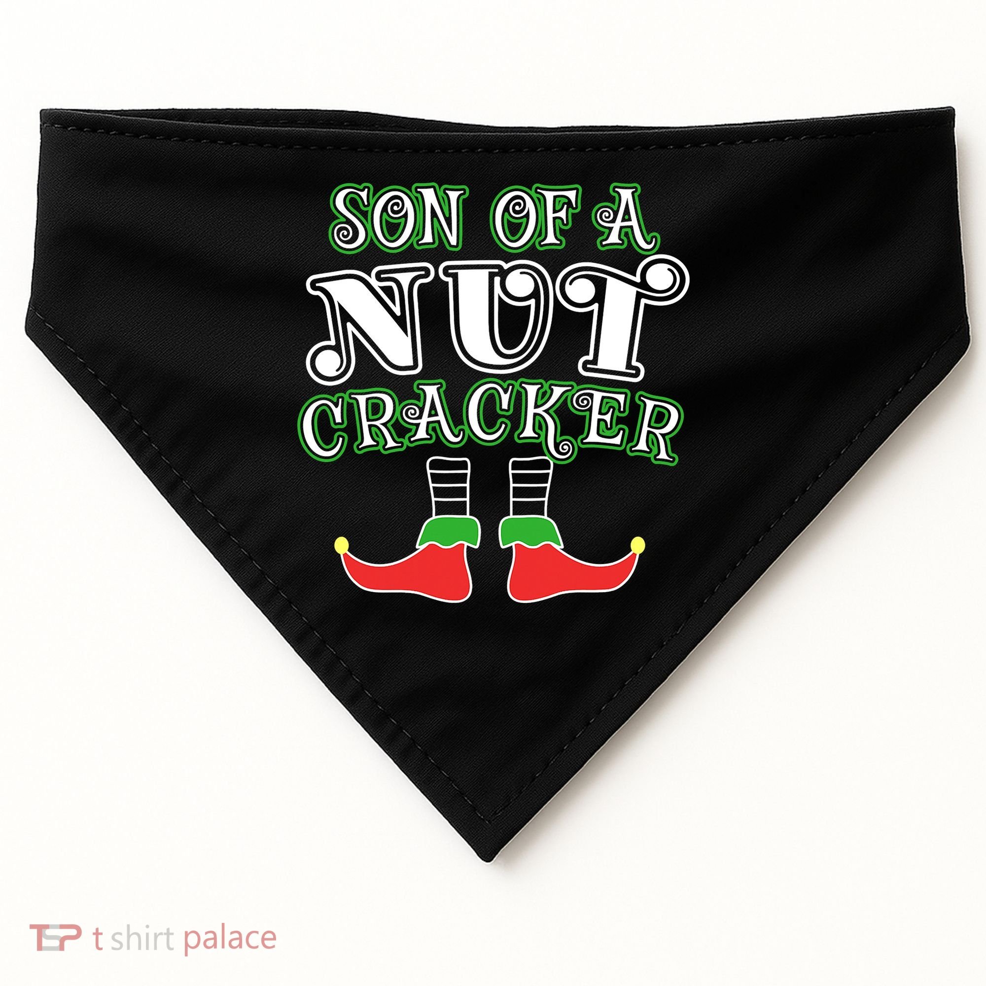 Elf Son Of A Nutcracker USA-Made Doggie Bandana
