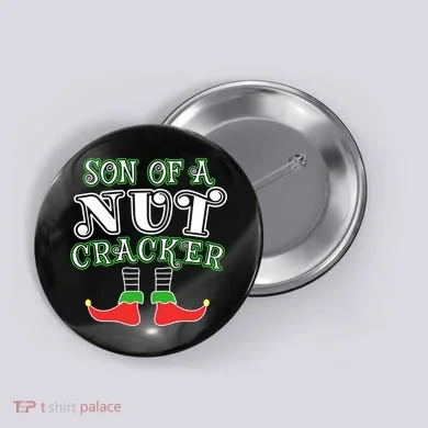 Elf Son Of A Nutcracker Button