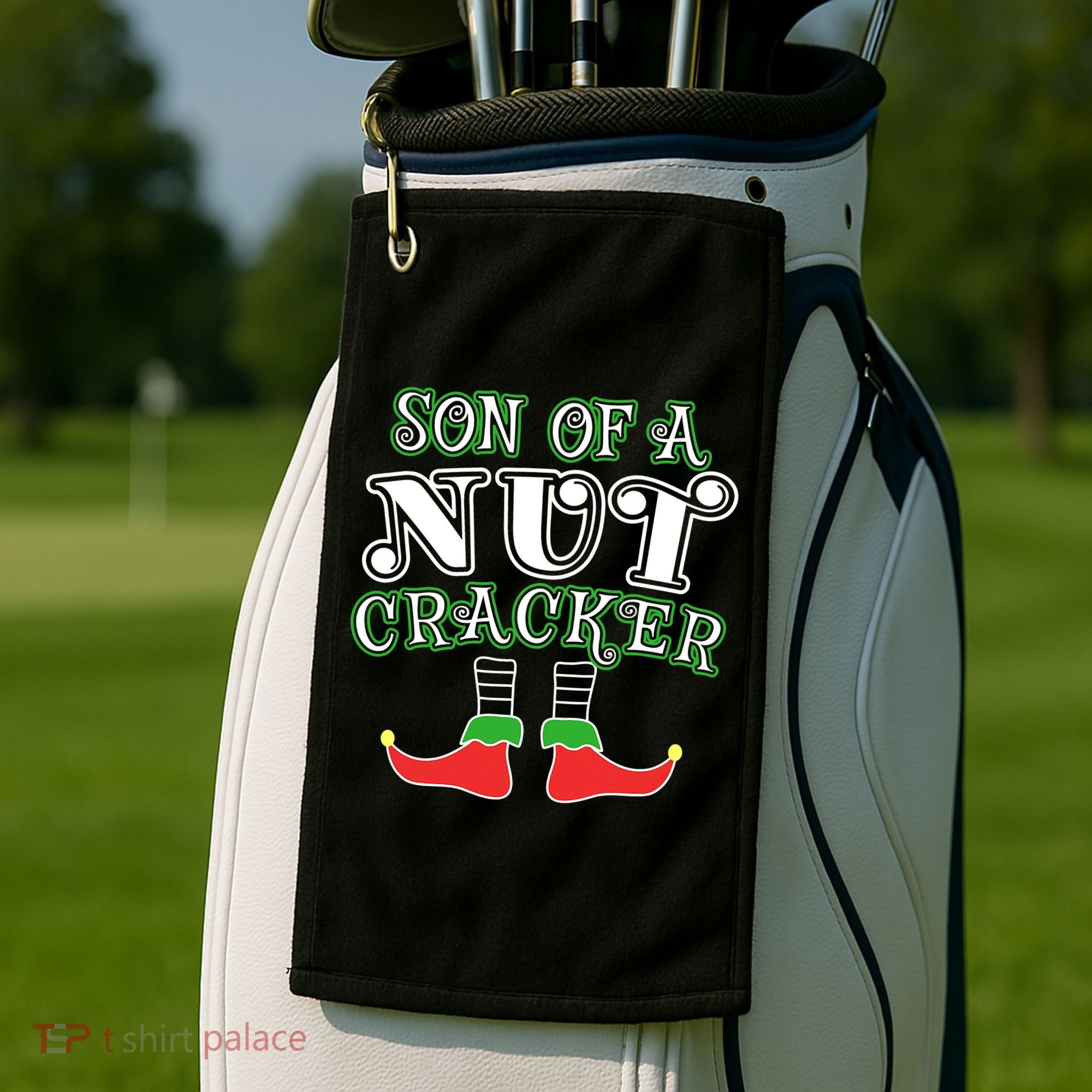 Elf Son Of A Nutcracker Golf Towel