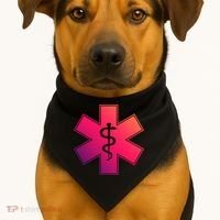 Emt Star Of Life Ems First Responder Emts Gift USA-Made Doggie Bandana thumb 1