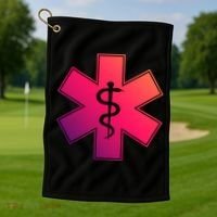 Emt Star Of Life Ems First Responder Emts Gift Golf Towel thumb 1