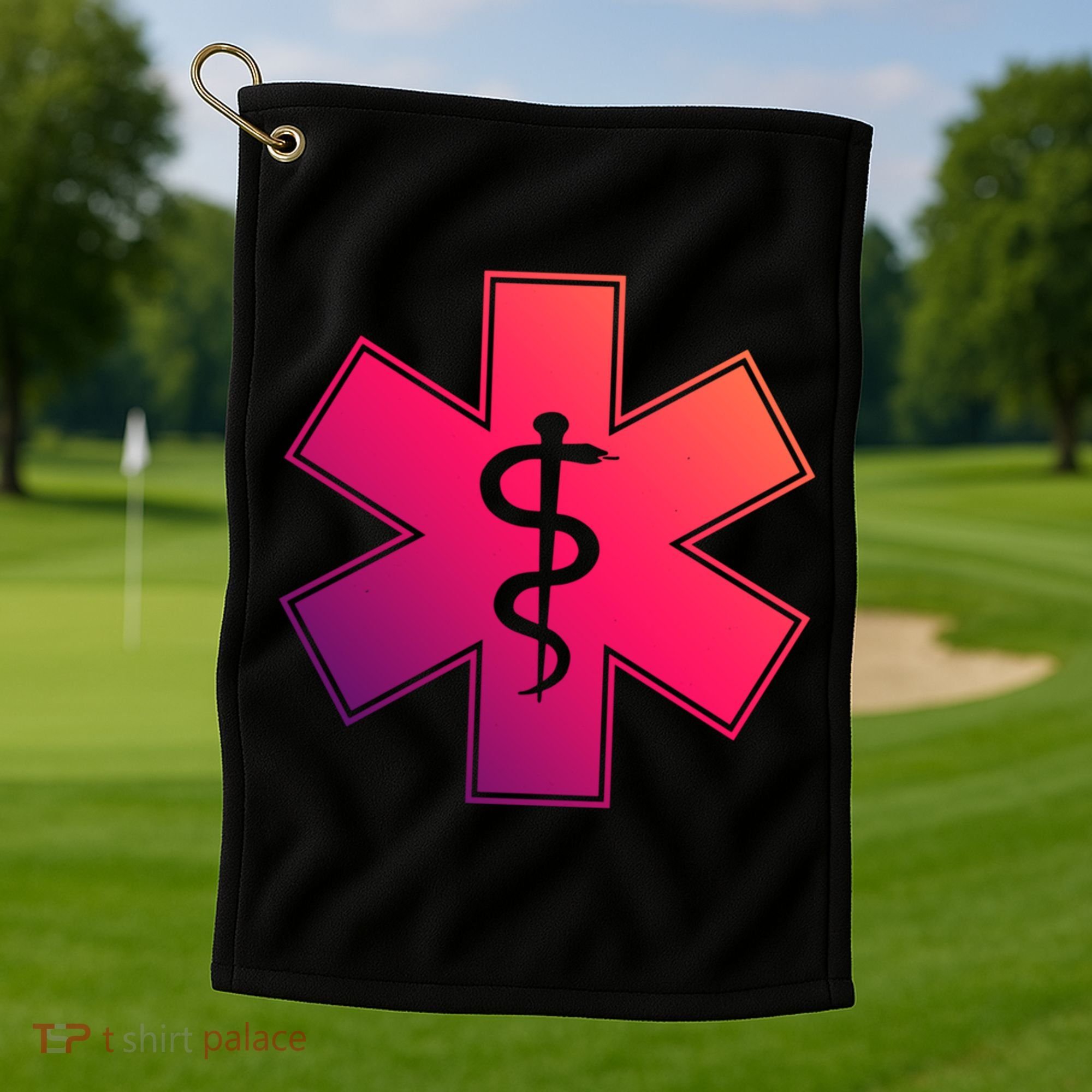 Emt Star Of Life Ems First Responder Emts Gift Golf Towel